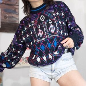 Vintage multi-colored illuminati pullover